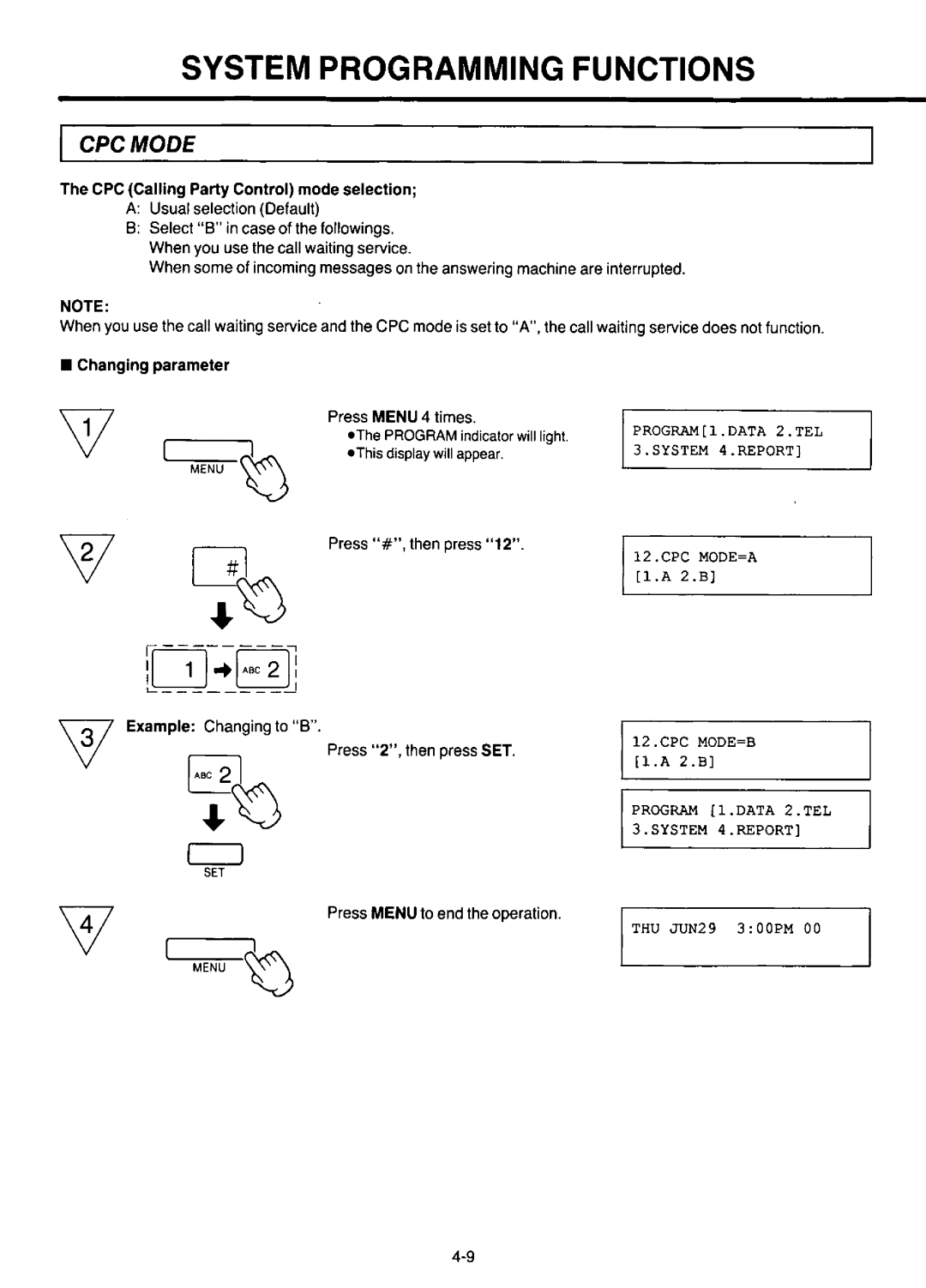 Panasonic KX-F220 manual 