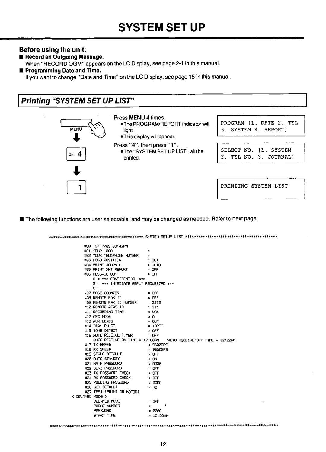 Panasonic KX-F220 manual 