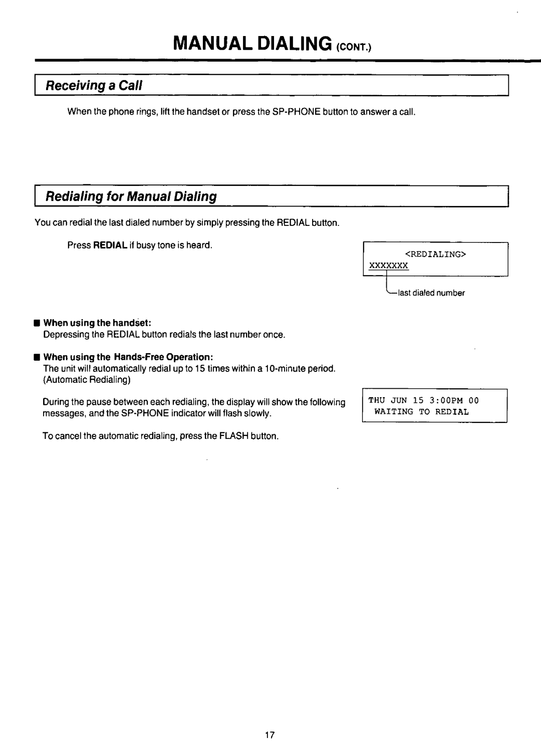 Panasonic KX-F220 manual 