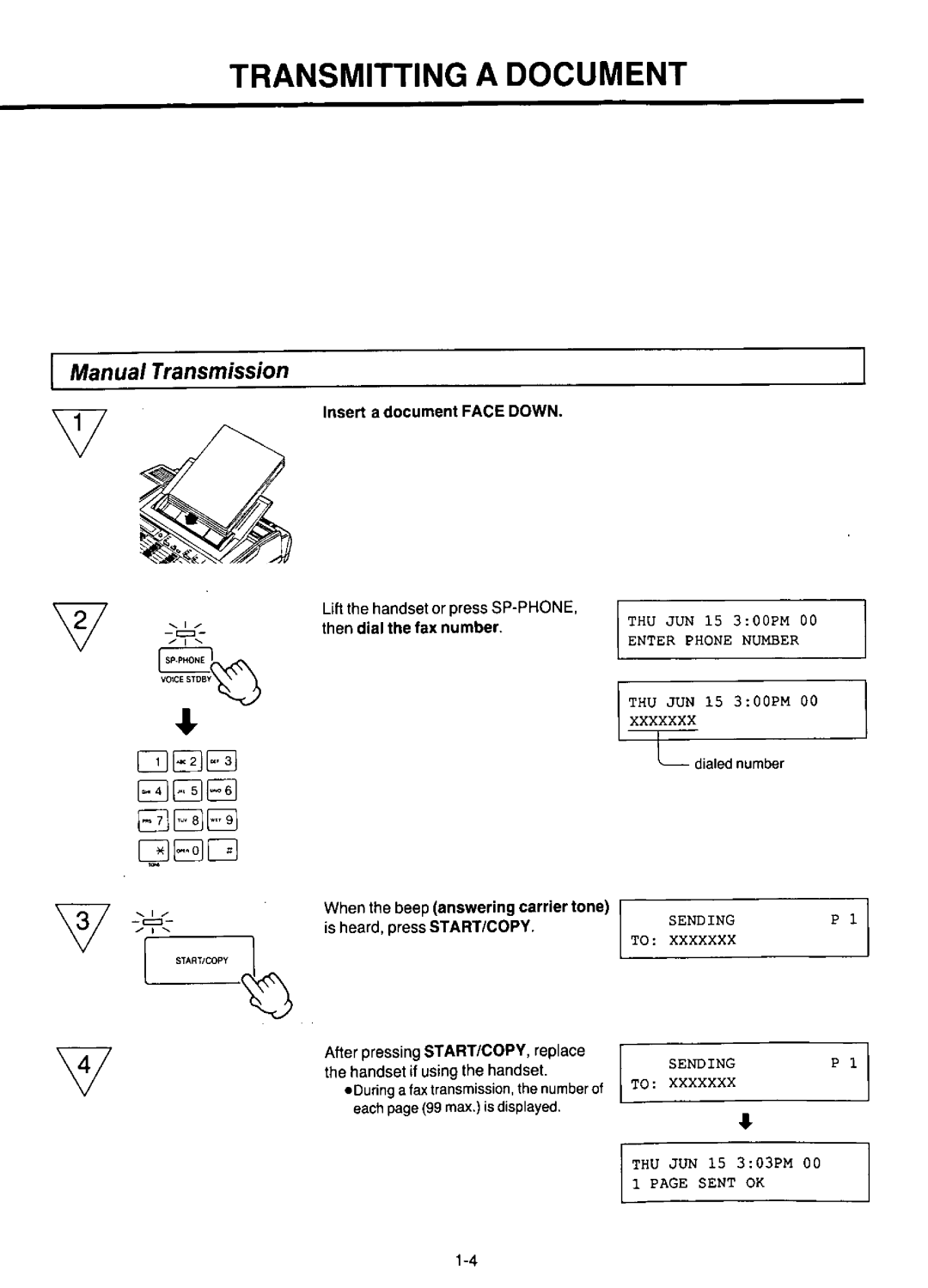 Panasonic KX-F220 manual 