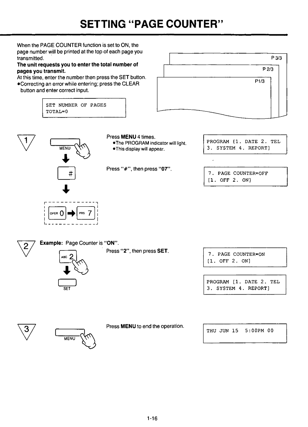 Panasonic KX-F220 manual 