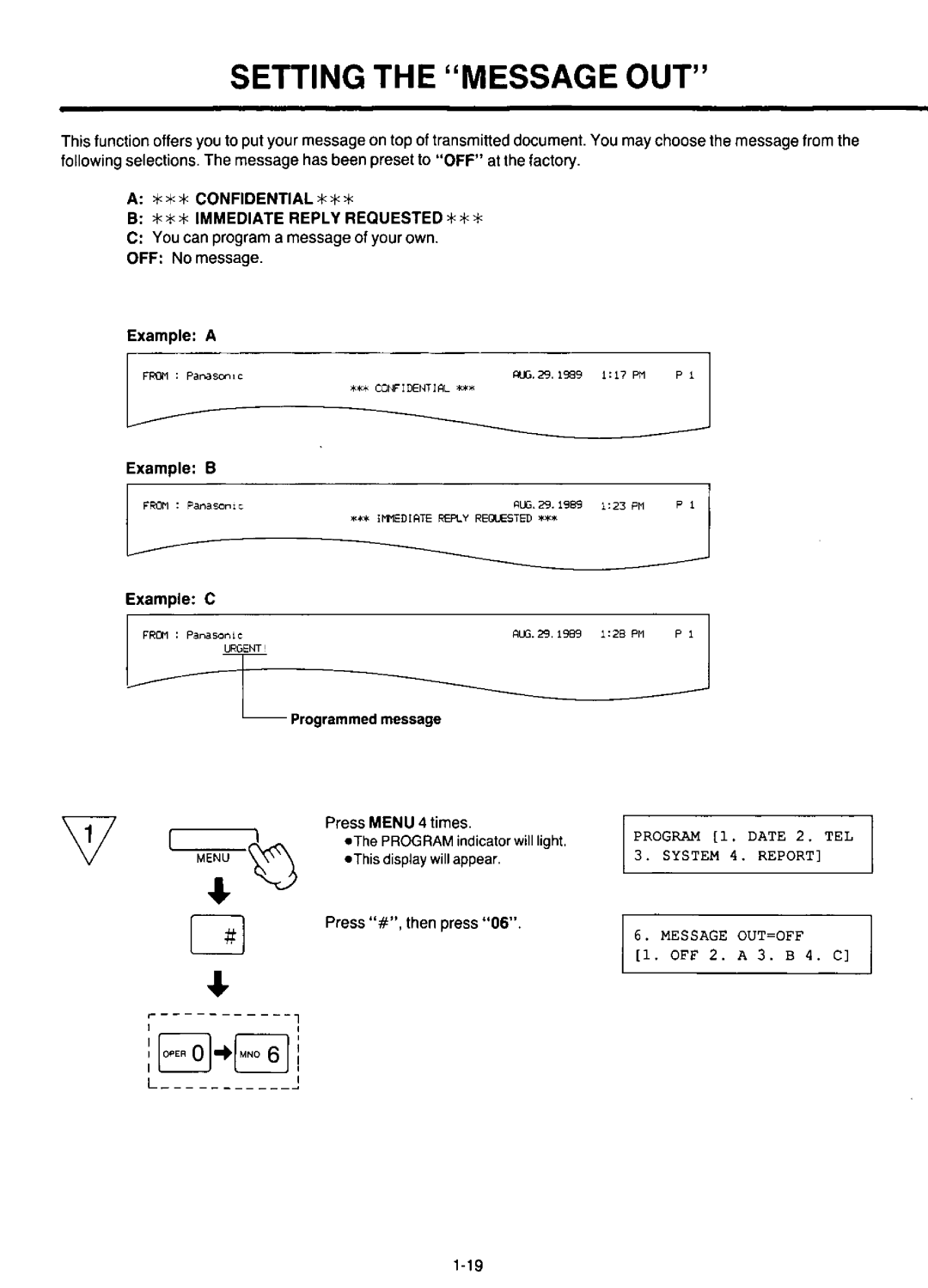 Panasonic KX-F220 manual 