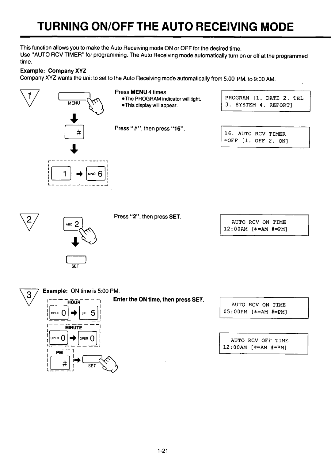 Panasonic KX-F220 manual 