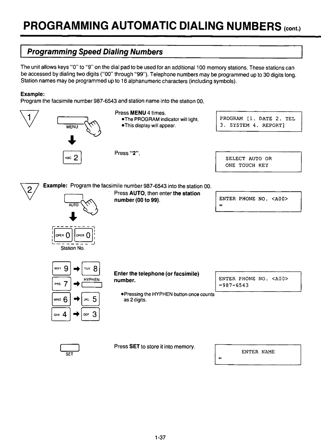 Panasonic KX-F220 manual 