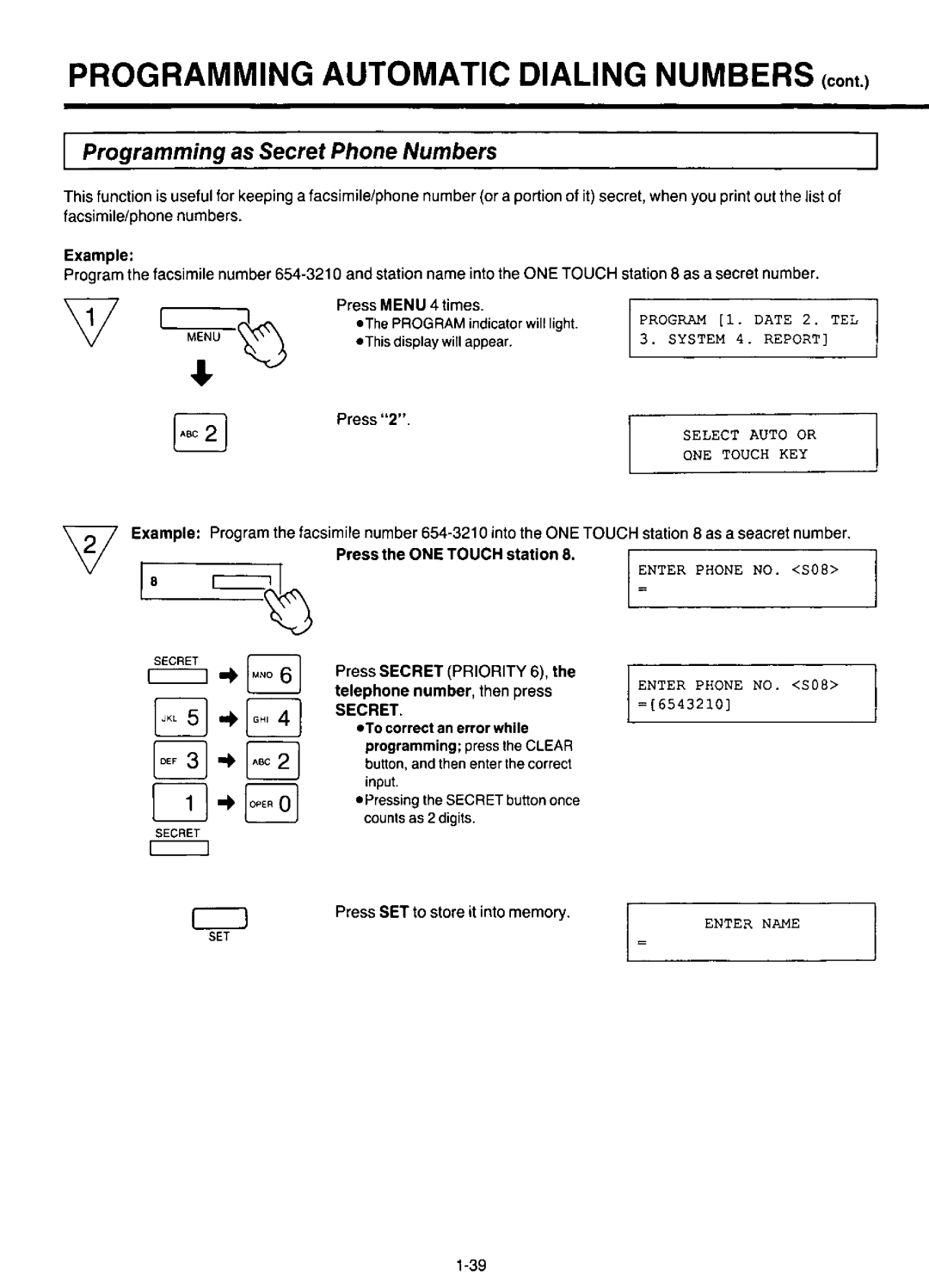 Panasonic KX-F220 manual 