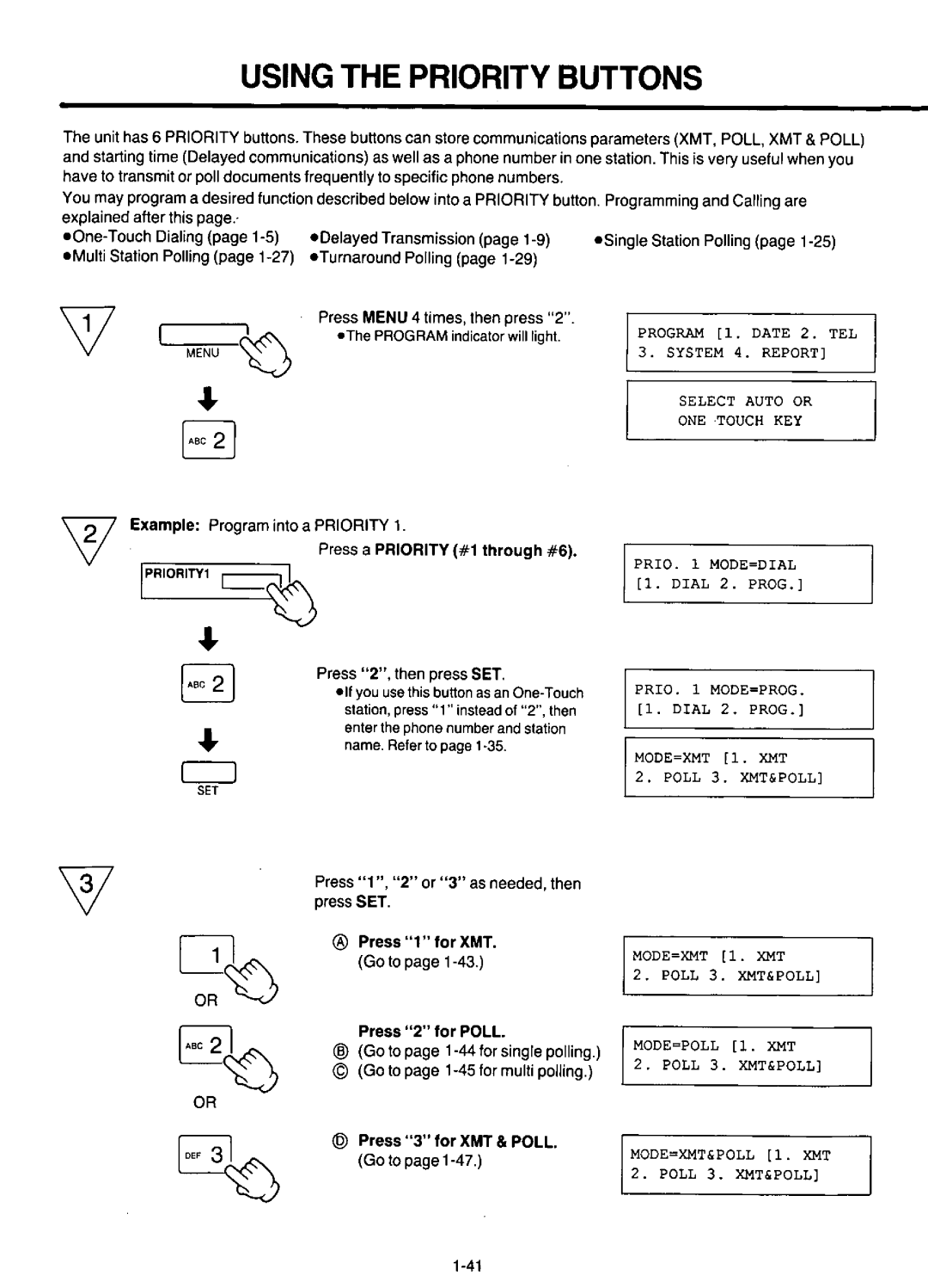 Panasonic KX-F220 manual 