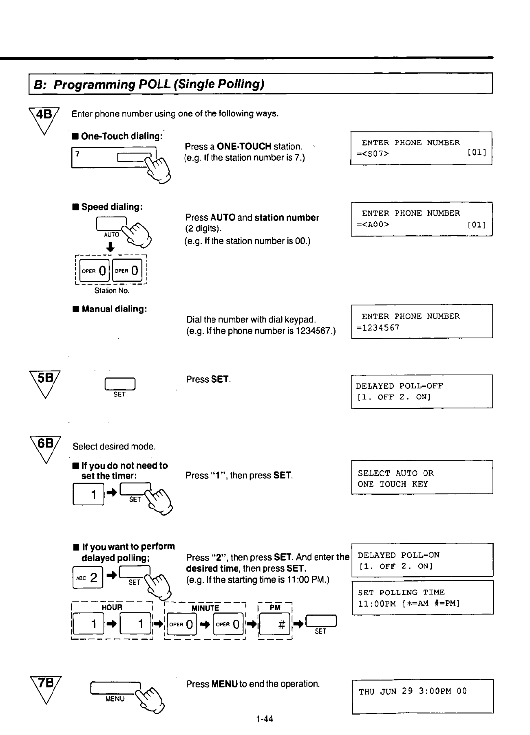 Panasonic KX-F220 manual 