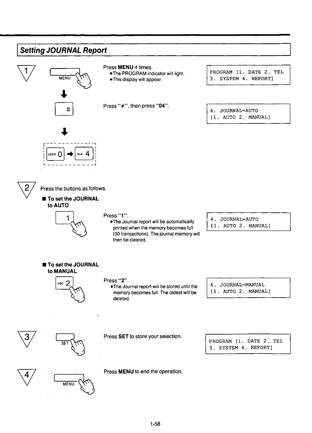 Panasonic KX-F220 manual 