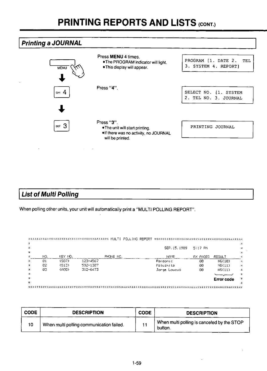 Panasonic KX-F220 manual 