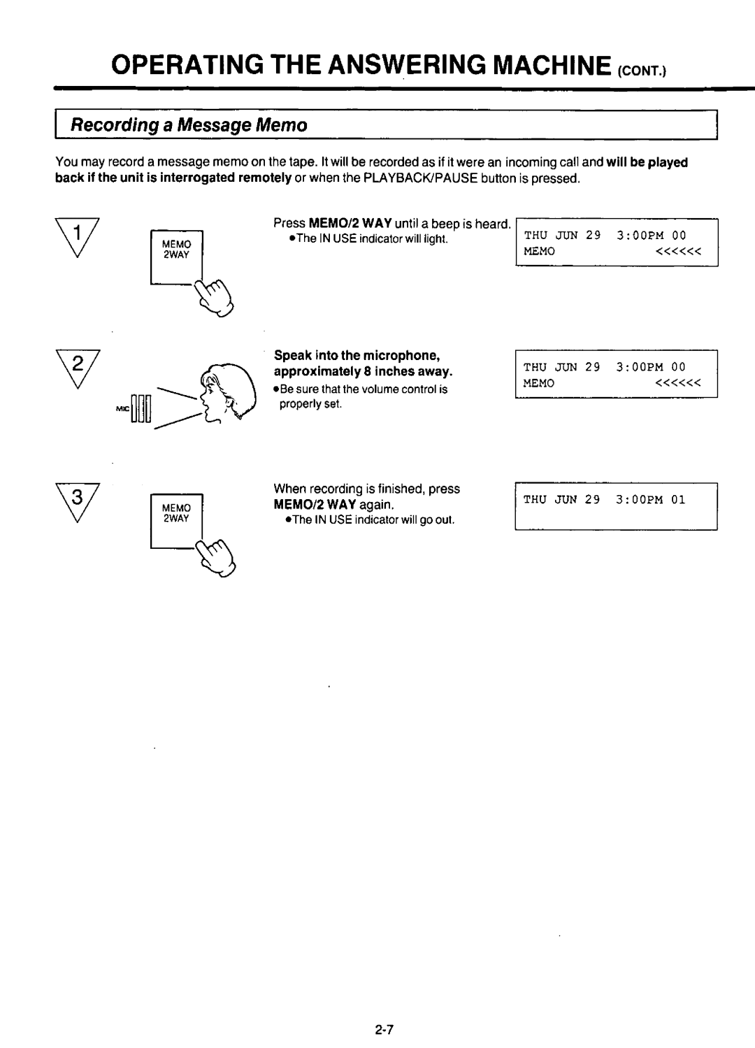 Panasonic KX-F220 manual 