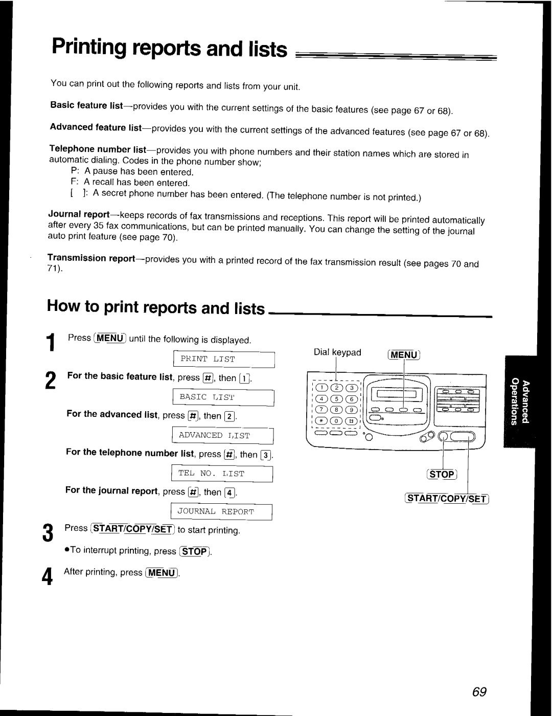 Panasonic KX-F2581AL, KX-F2781AL manual 