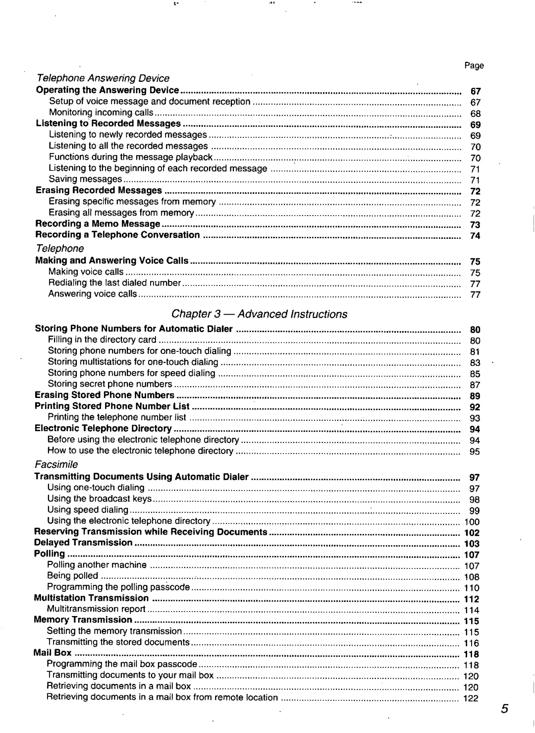 Panasonic KX-F3100 manual 