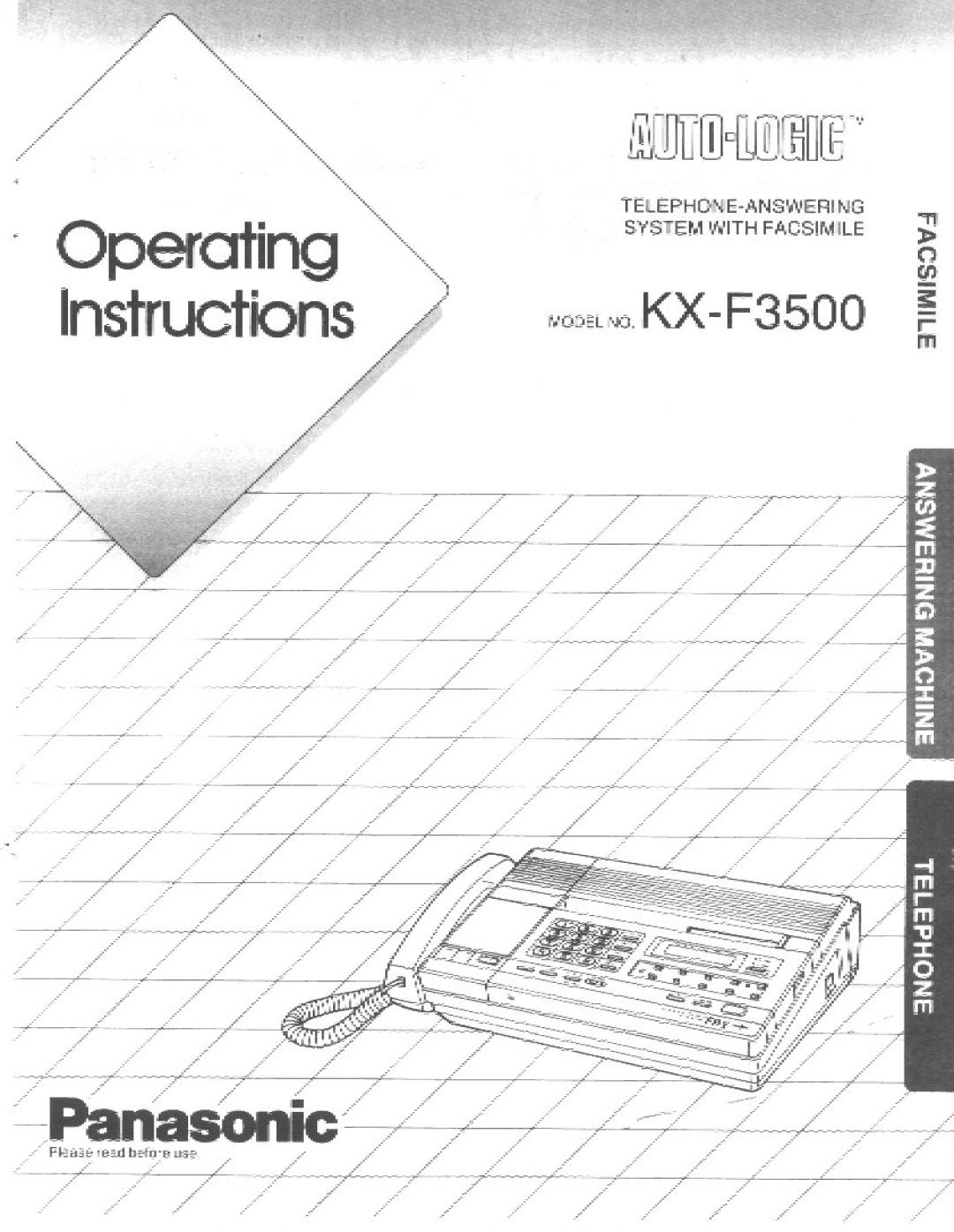 Panasonic KX-F3500 manual 