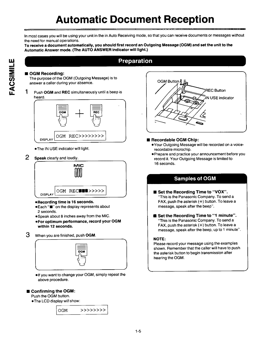 Panasonic KX-F3500 manual 