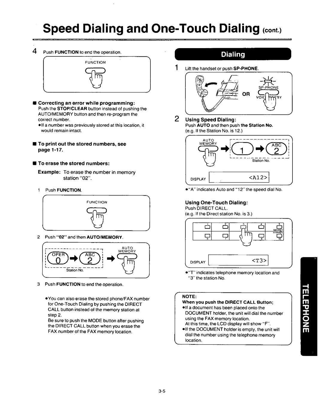 Panasonic KX-F3500 manual 