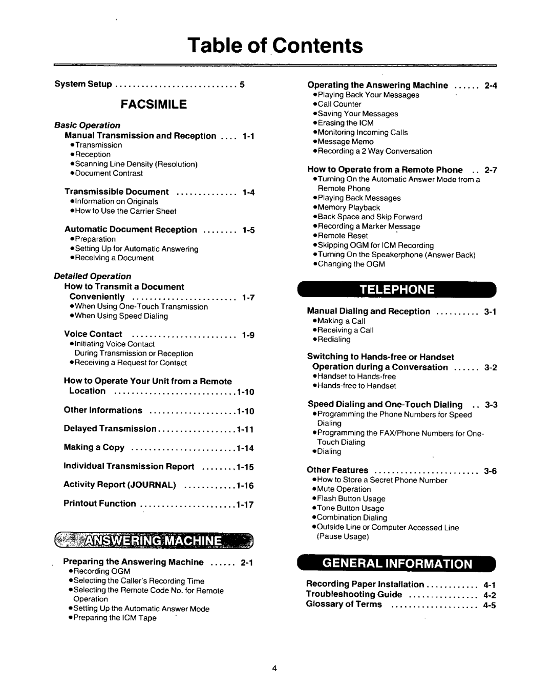 Panasonic KX-F3500 manual 