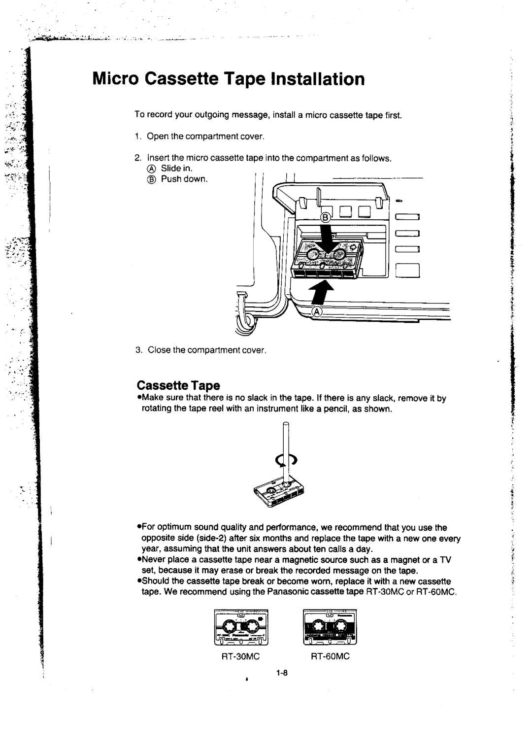 Panasonic KX-F155BA, KX-F50BA manual 