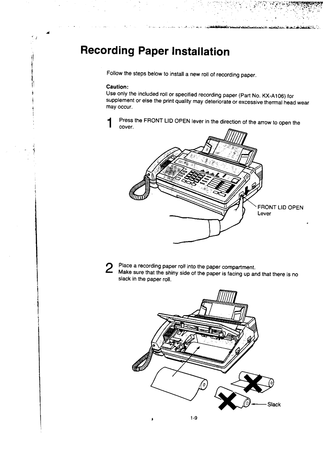 Panasonic KX-F50BA, KX-F155BA manual 