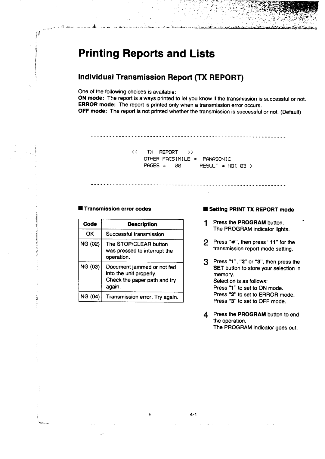 Panasonic KX-F50BA, KX-F155BA manual 