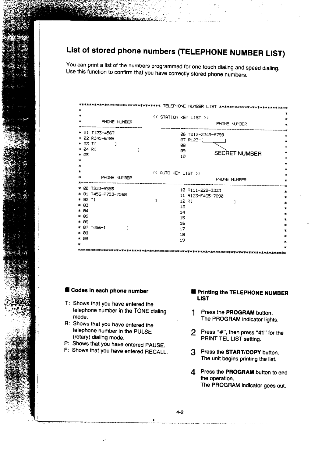 Panasonic KX-F155BA, KX-F50BA manual 