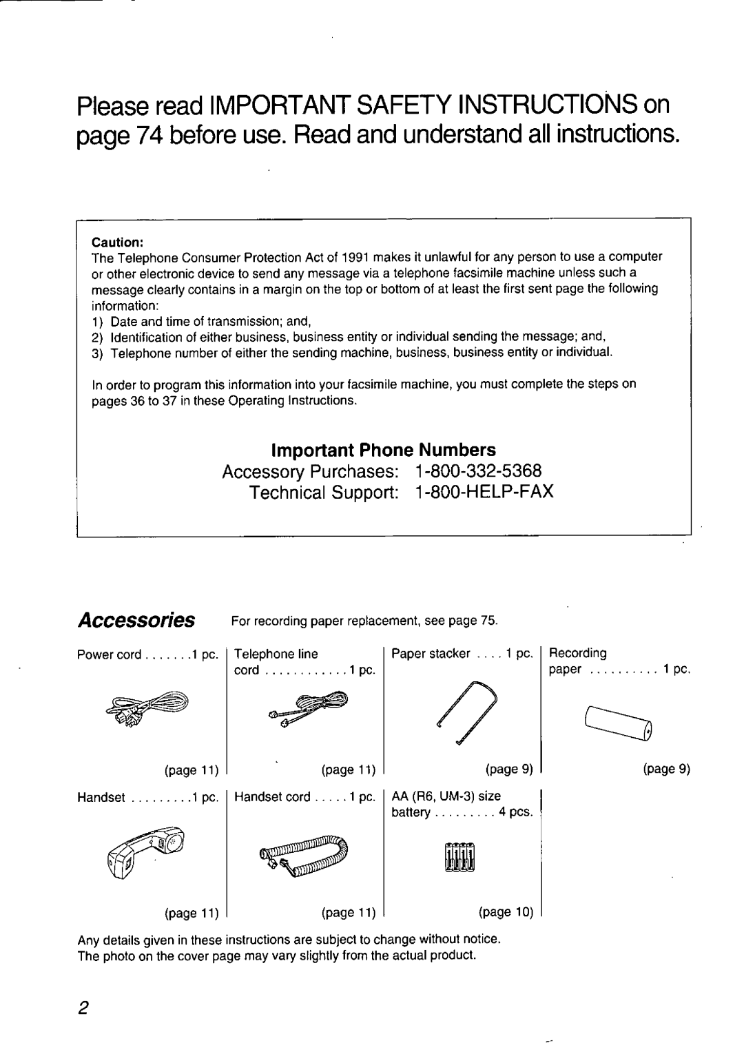 Panasonic KX-F750 manual 