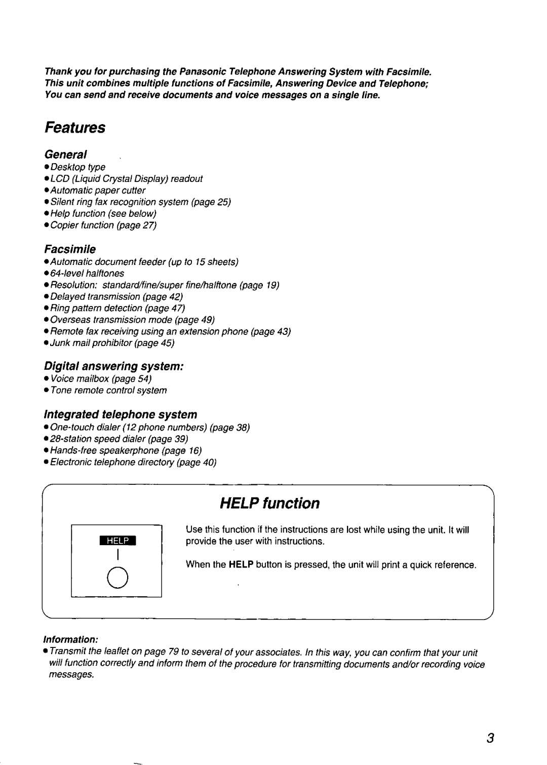 Panasonic KX-F750 manual 