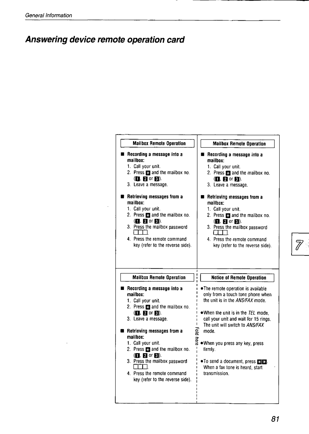 Panasonic KX-F750 manual 