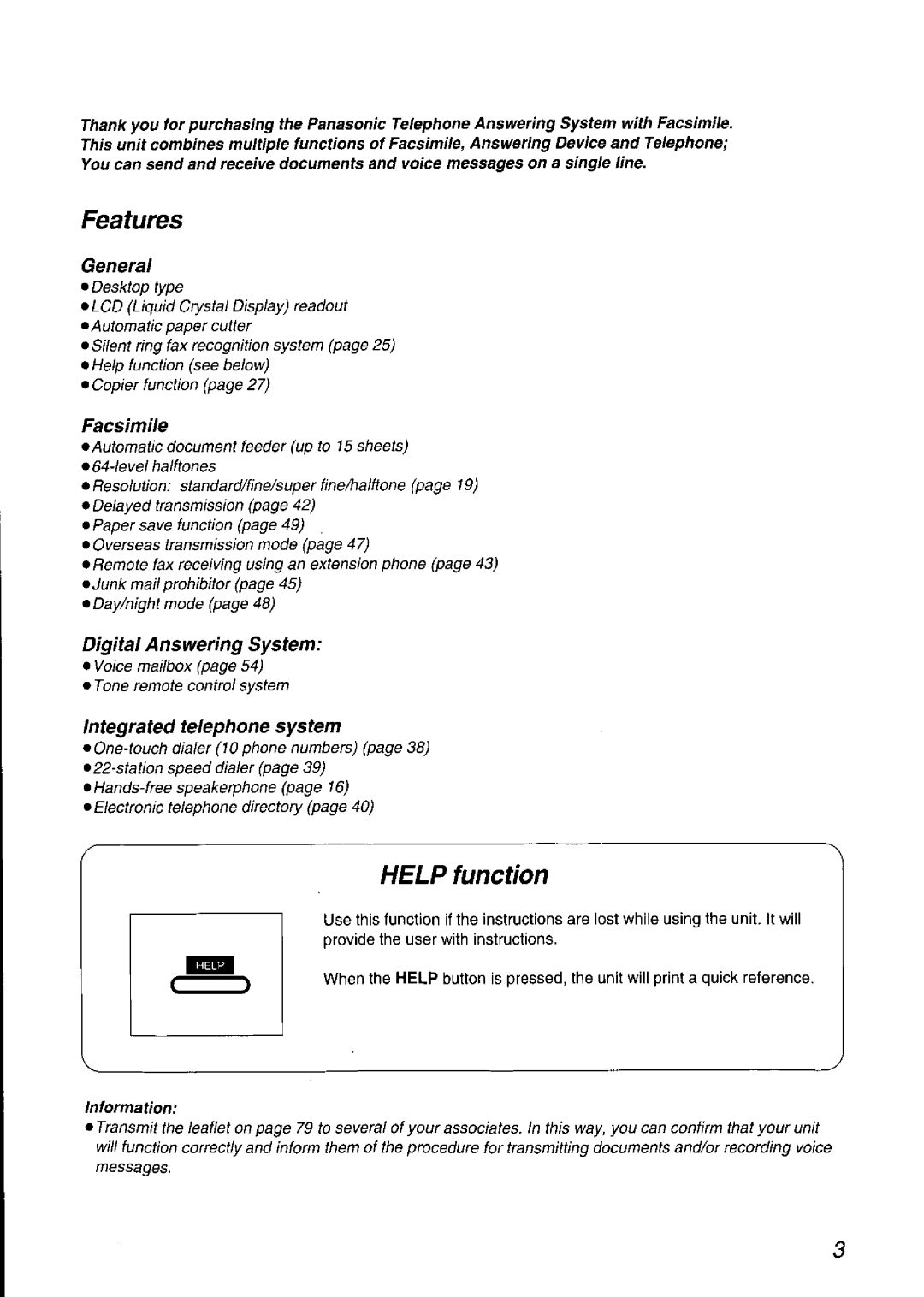 Panasonic KX-F790 manual 