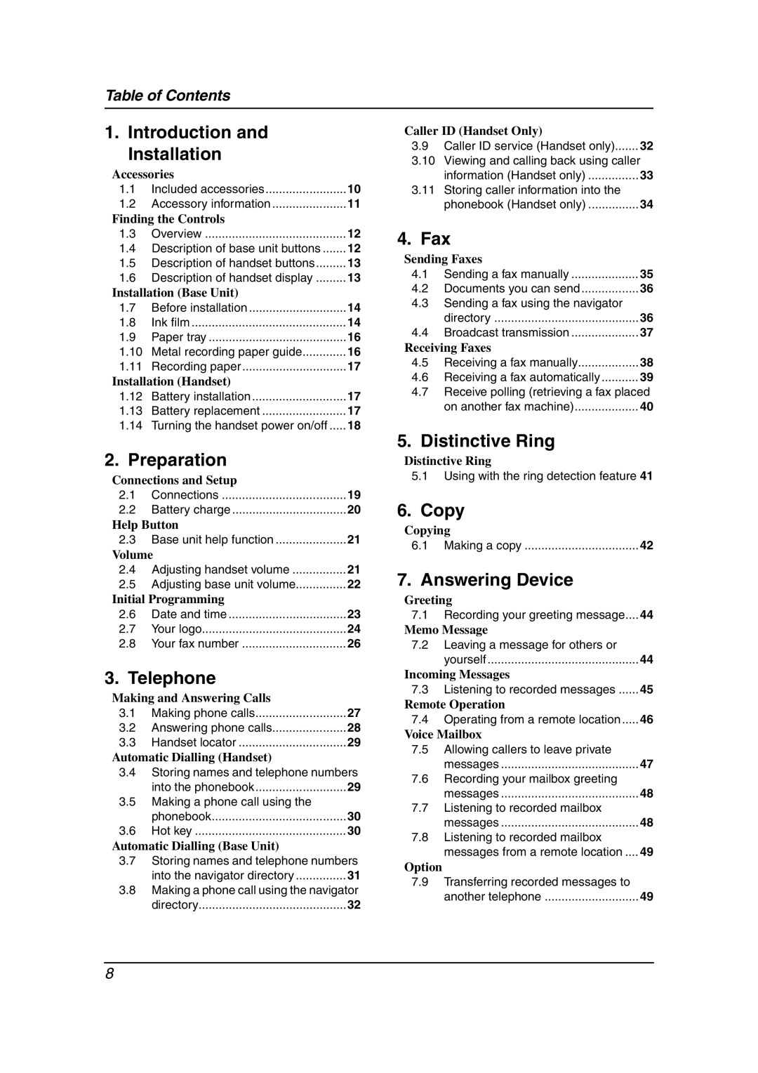 Panasonic KX-FC195AL manual Introduction Installation, Phonebook 