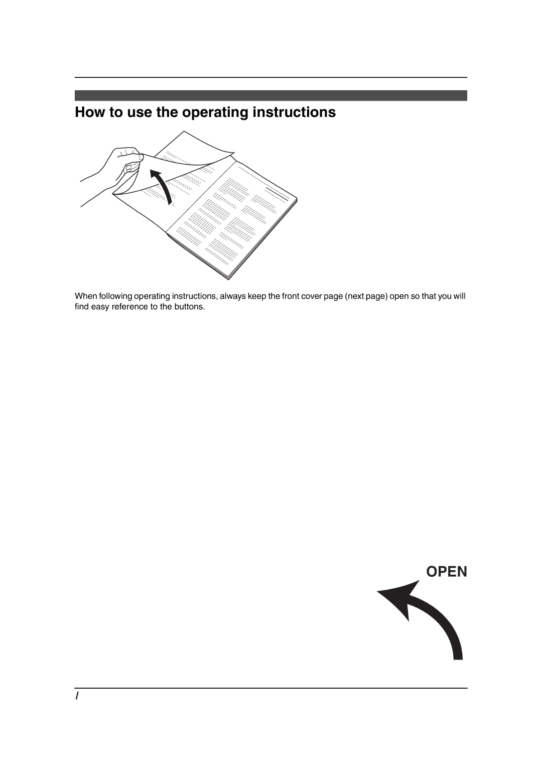 Panasonic KX-FC195AL manual How to use the operating instructions, Open 