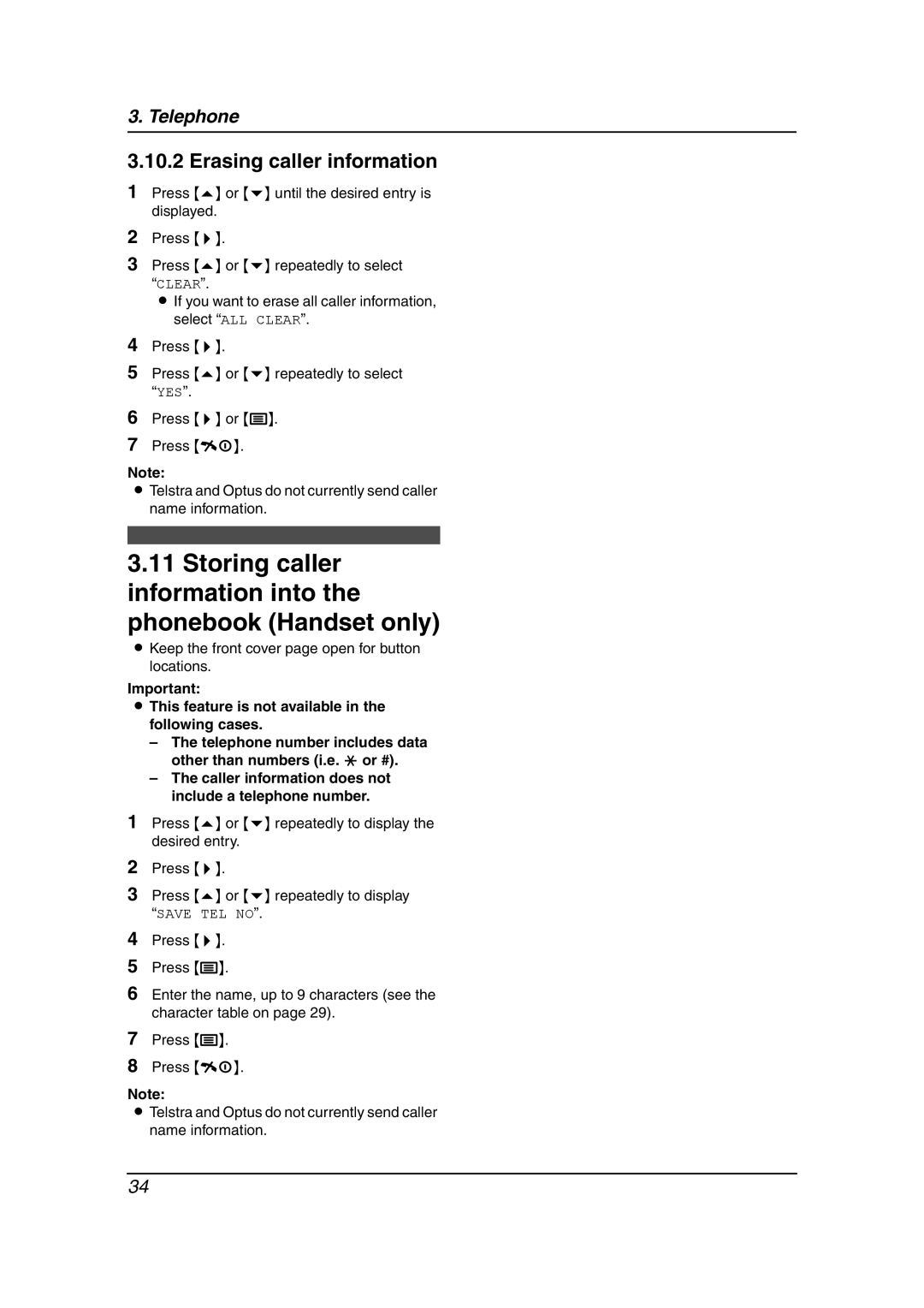 Panasonic KX-FC195AL manual Storing caller information into the phonebook Handset only, Erasing caller information 