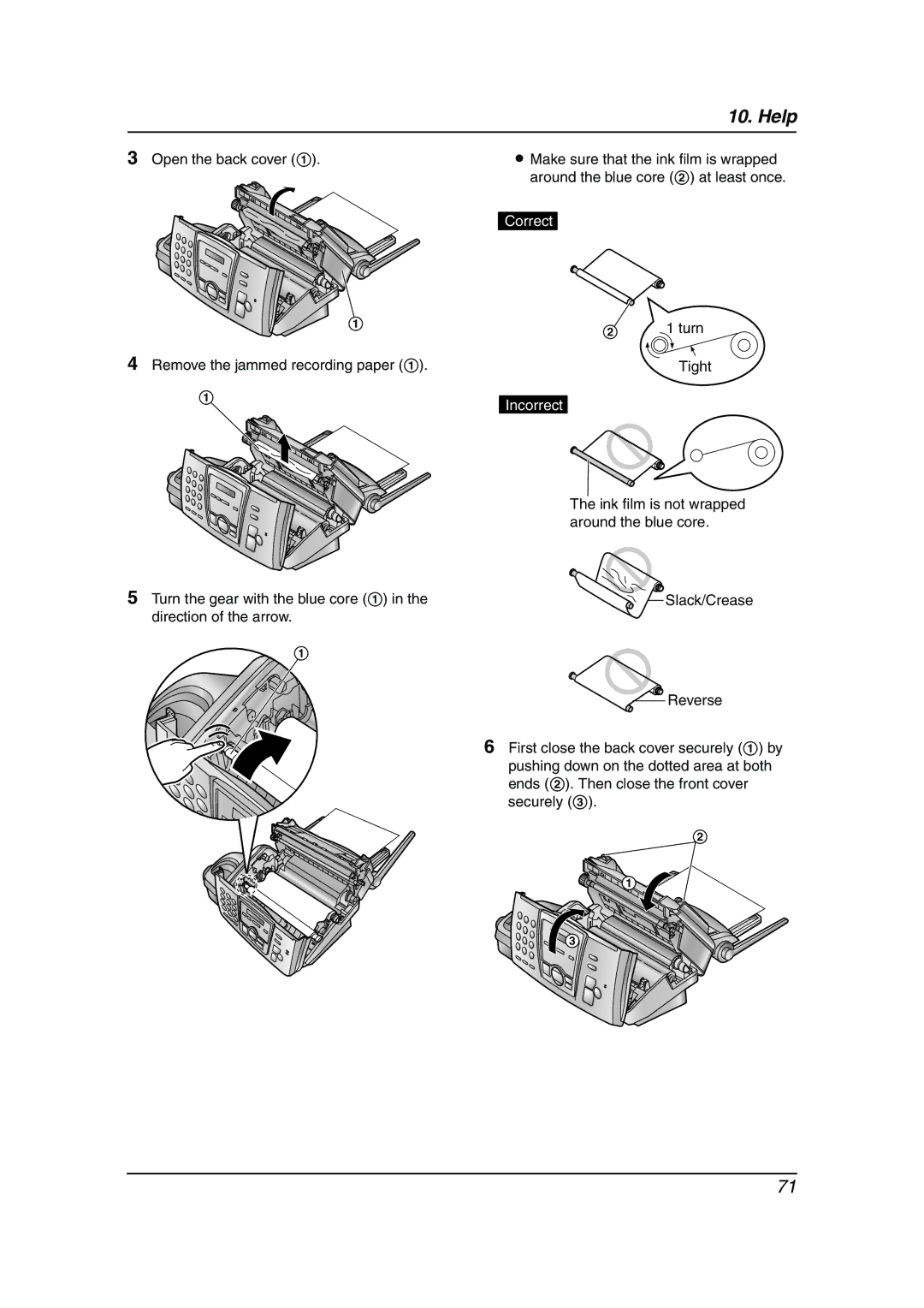 Panasonic KX-FC195AL manual Correct 