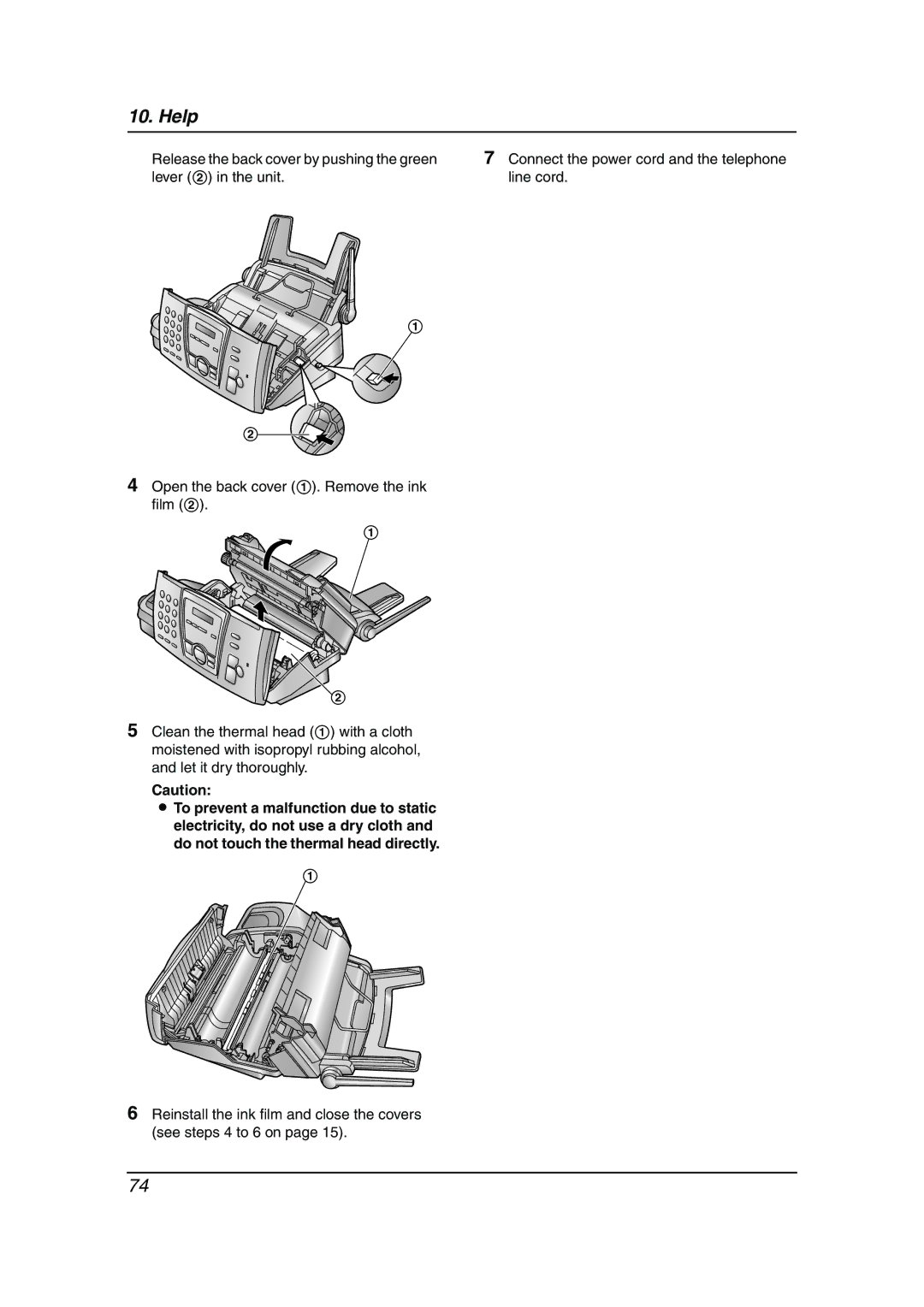 Panasonic KX-FC195AL manual Help 