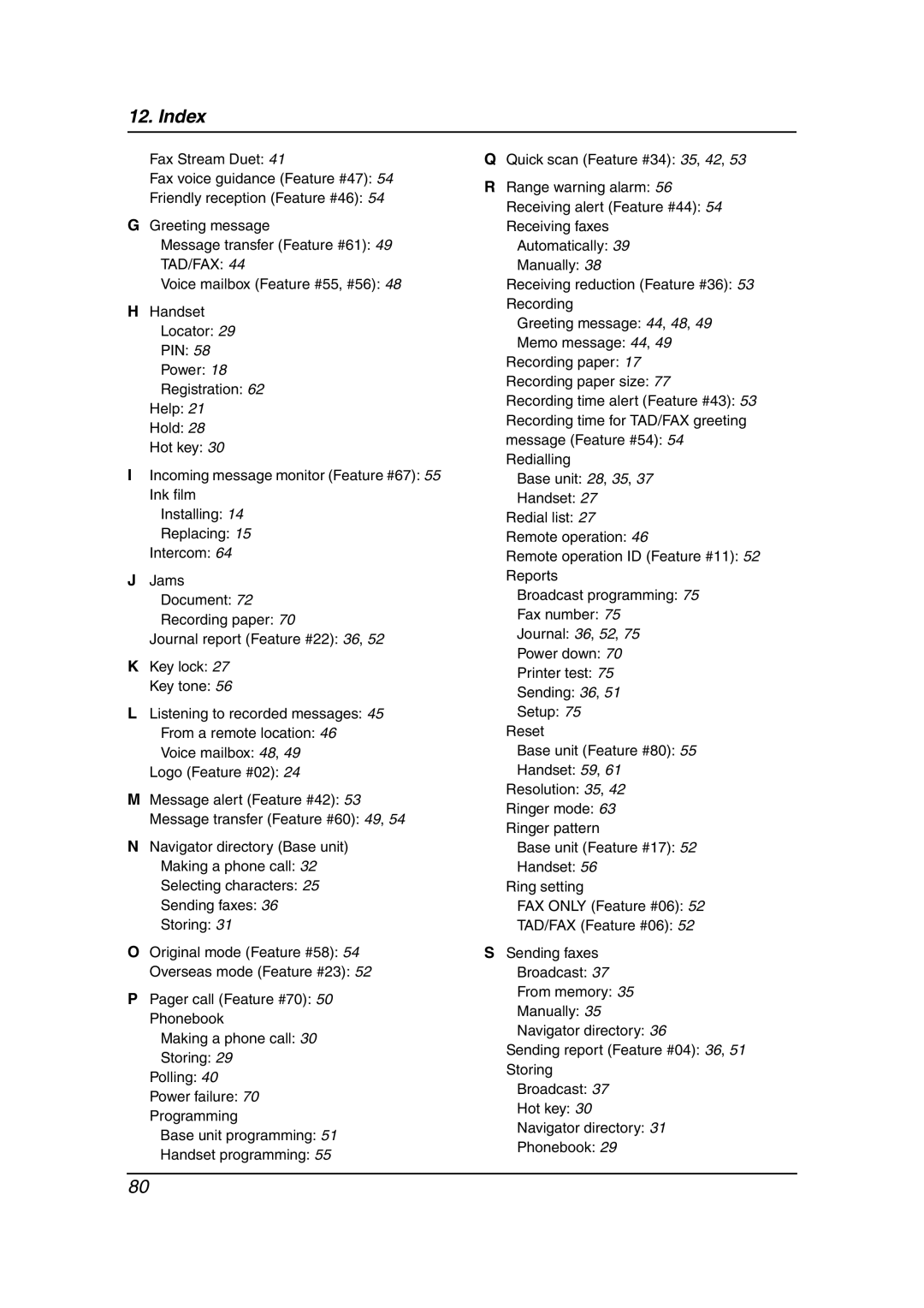 Panasonic KX-FC195AL manual Tad/Fax 