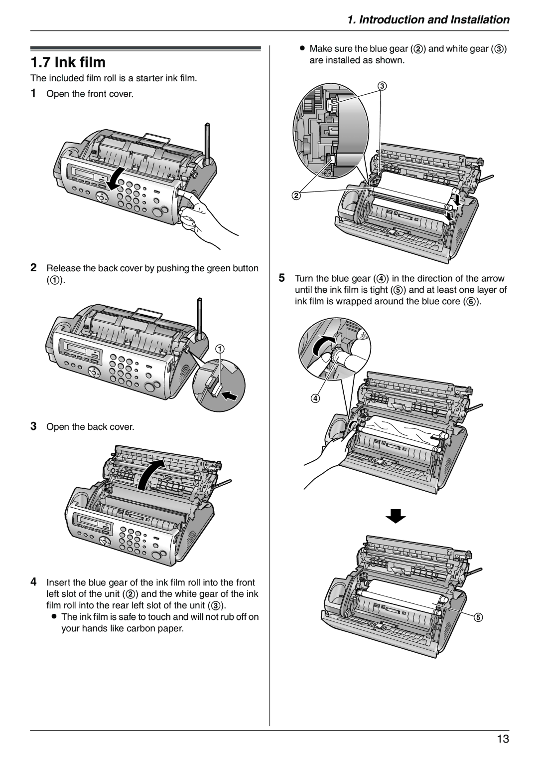 Panasonic KX-FC225AL, KX-FC225NZ manual Ink film 