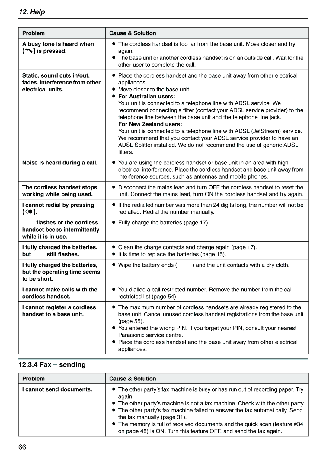 Panasonic KX-FC225NZ, KX-FC225AL manual Fax sending 