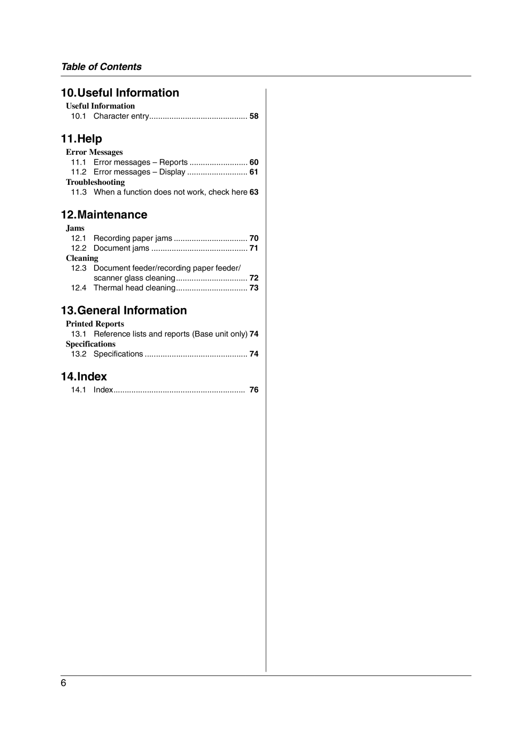 Panasonic KX-FC228HK operating instructions Useful Information 