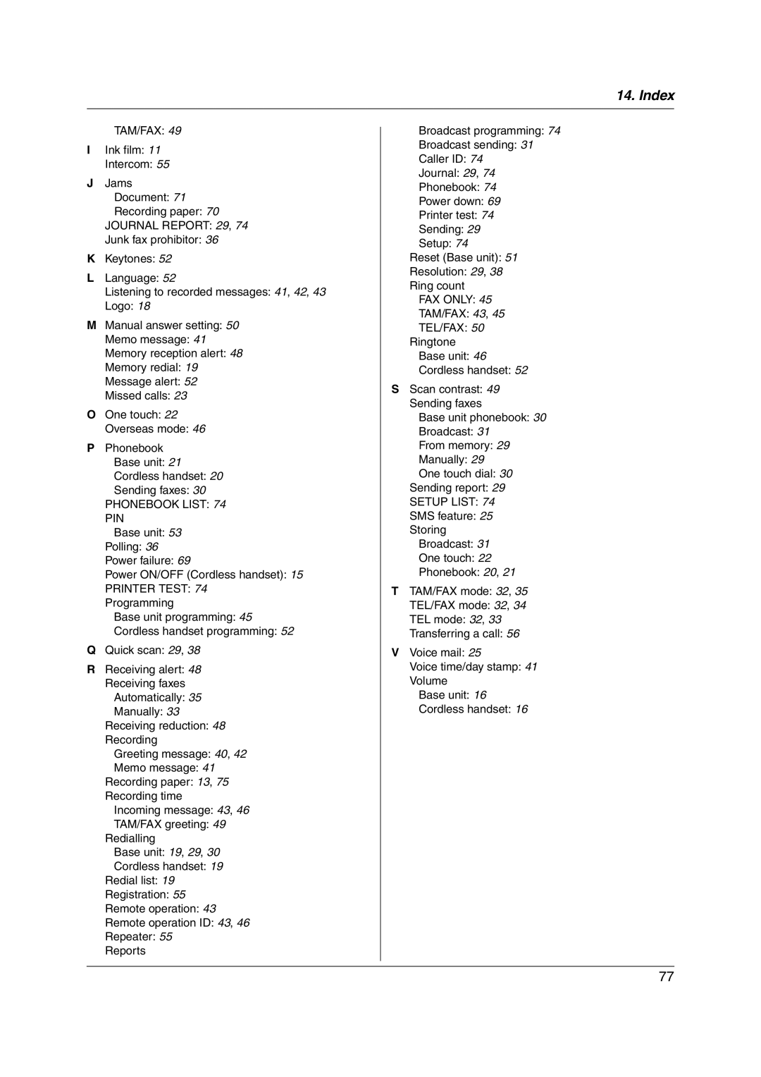 Panasonic KX-FC228HK operating instructions Journal Report 29 