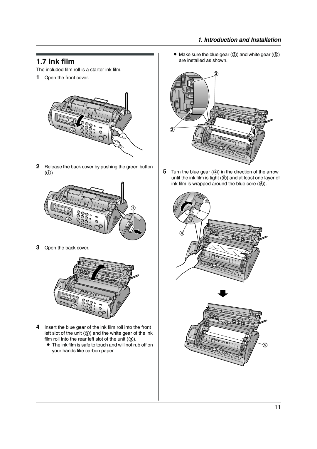 Panasonic KX-FC228HK operating instructions Ink film, Introduction and Installation 