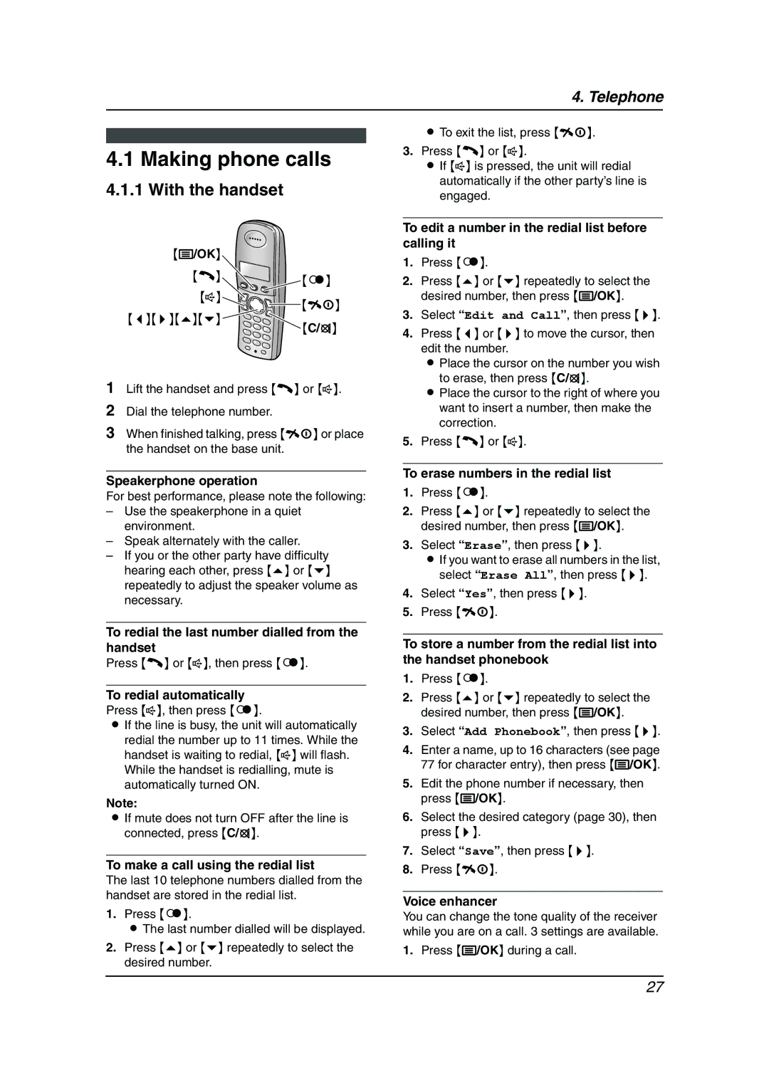 Panasonic KX-FC238HK manual Making phone calls 