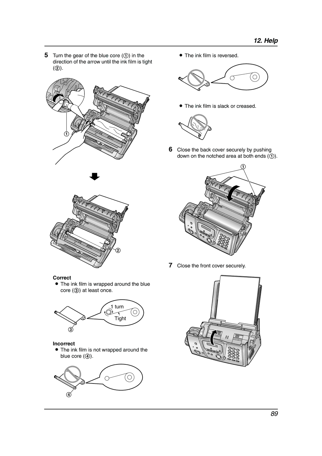 Panasonic KX-FC238HK manual Correct 