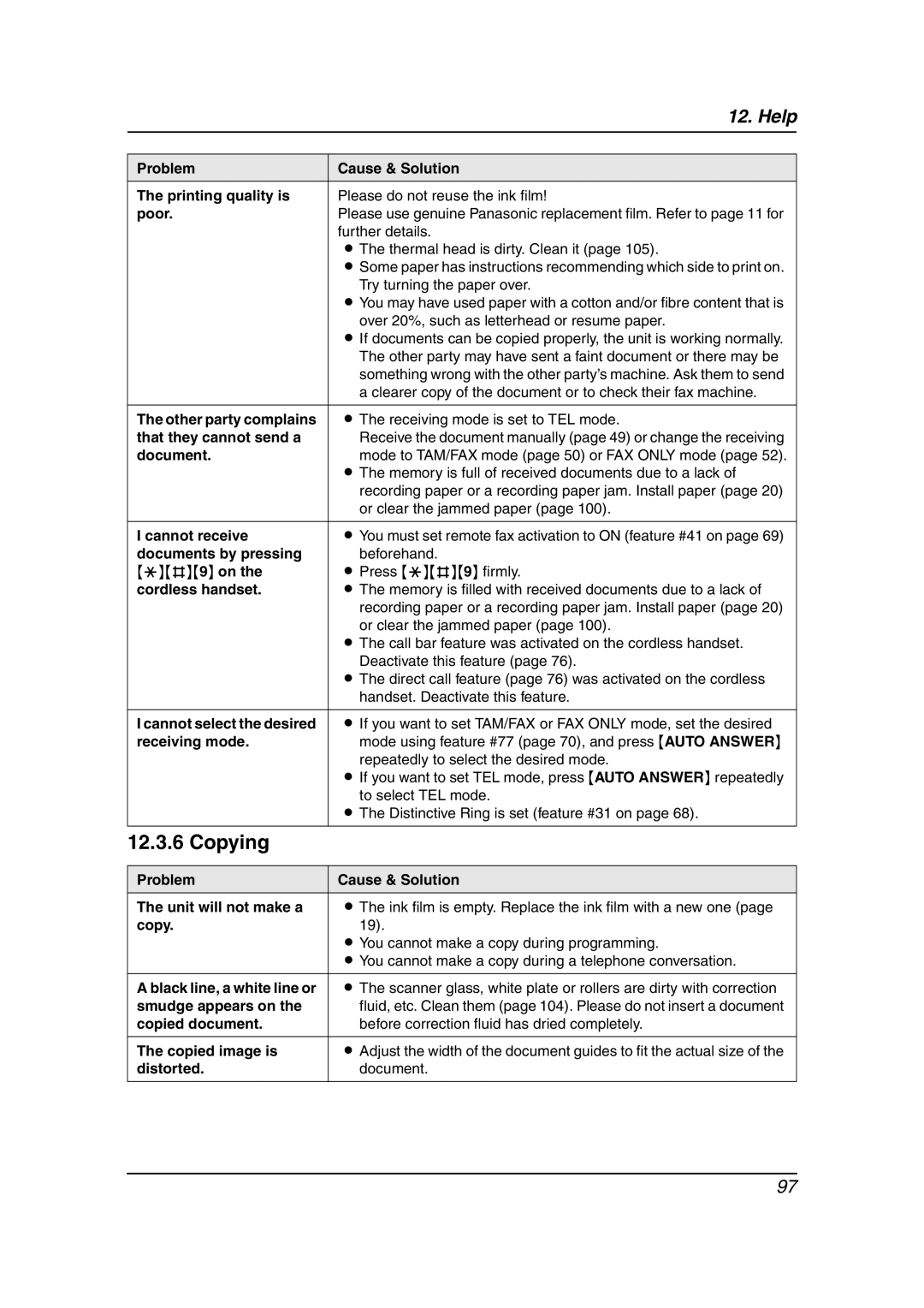 Panasonic KX-FC241AL manual Copying 