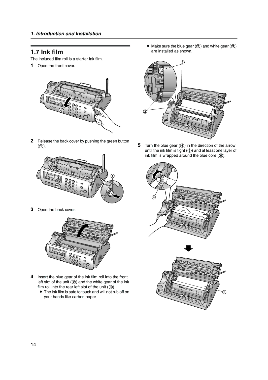 Panasonic KX-FC255AL manual Ink film 