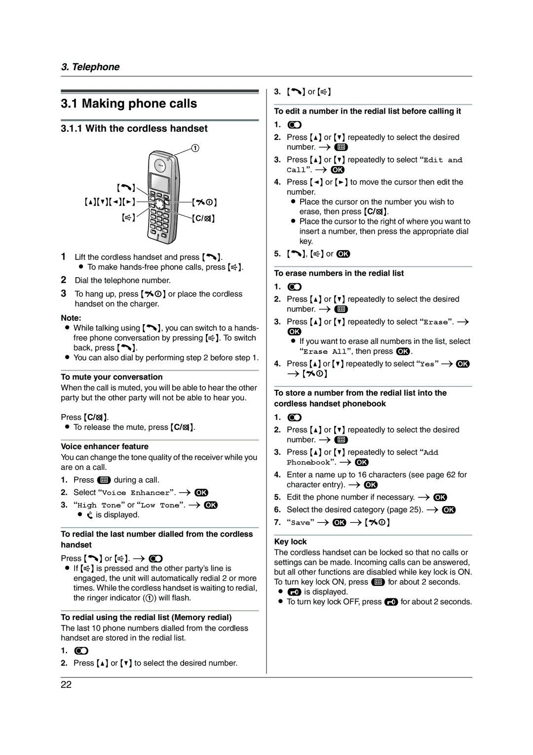 Panasonic KX-FC255AL manual Making phone calls 