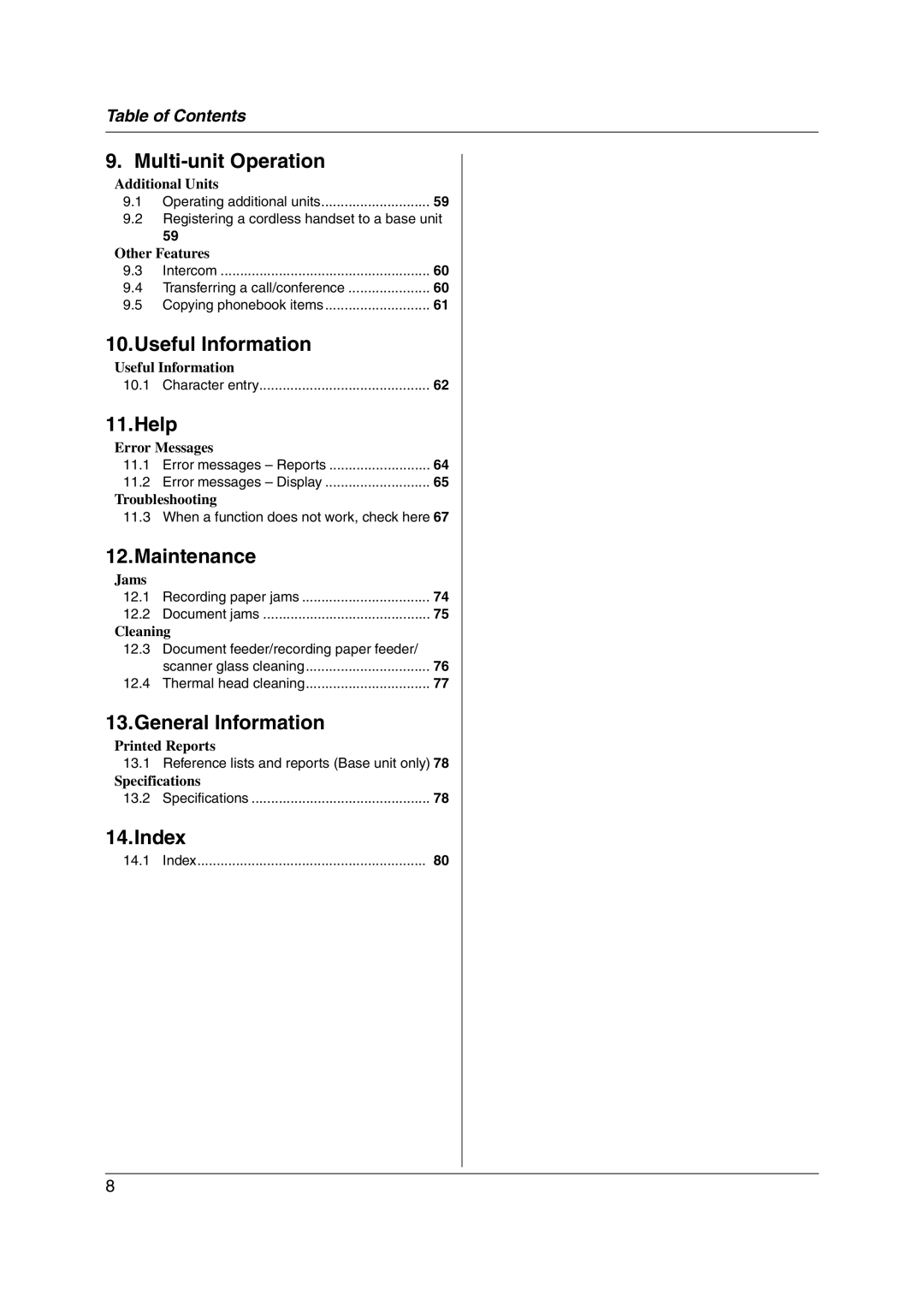 Panasonic KX-FC255AL manual Multi-unit Operation, Operating additional units 