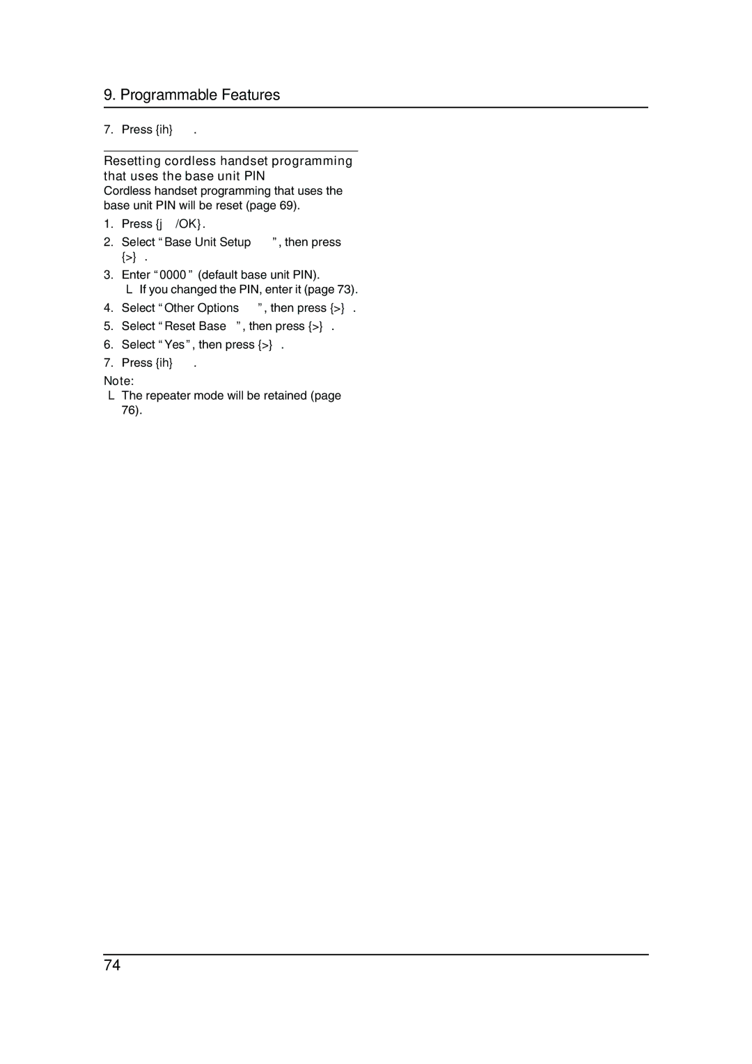 Panasonic KX-FC962HK manual Programmable Features 