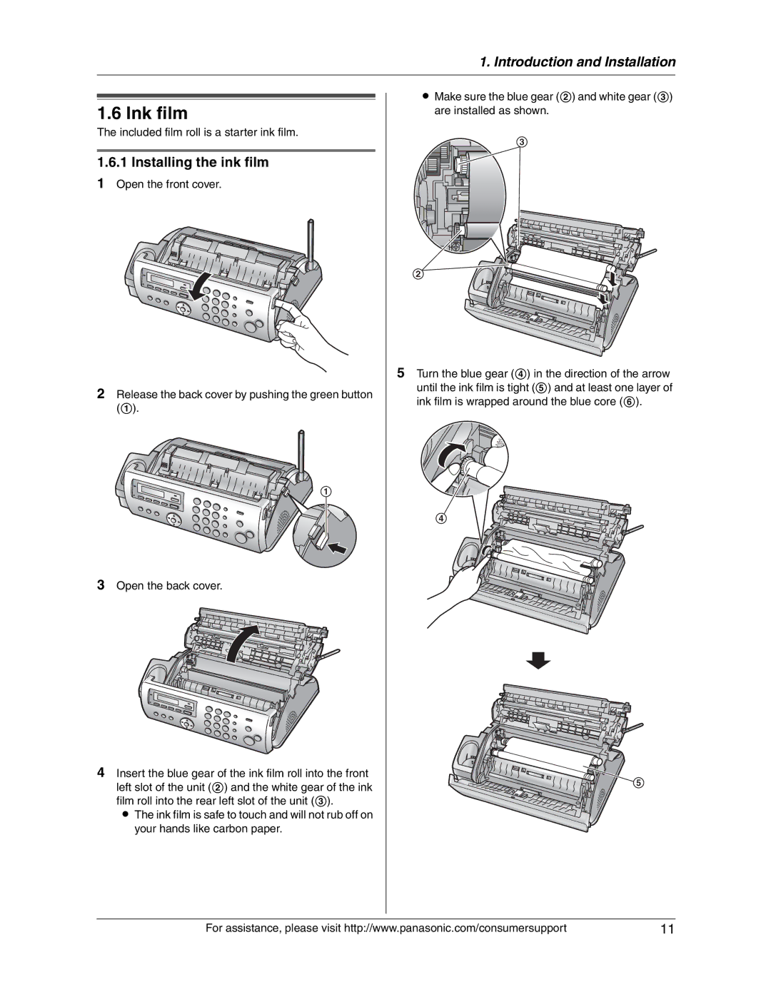 Panasonic KX-FG2451 manual Ink film 