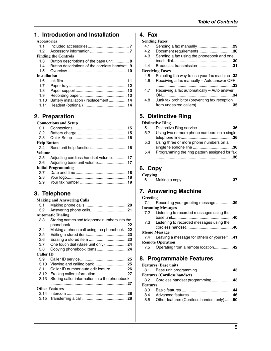 Panasonic KX-FG2451 manual Phonebook, Making a copy, Recording your greeting message 