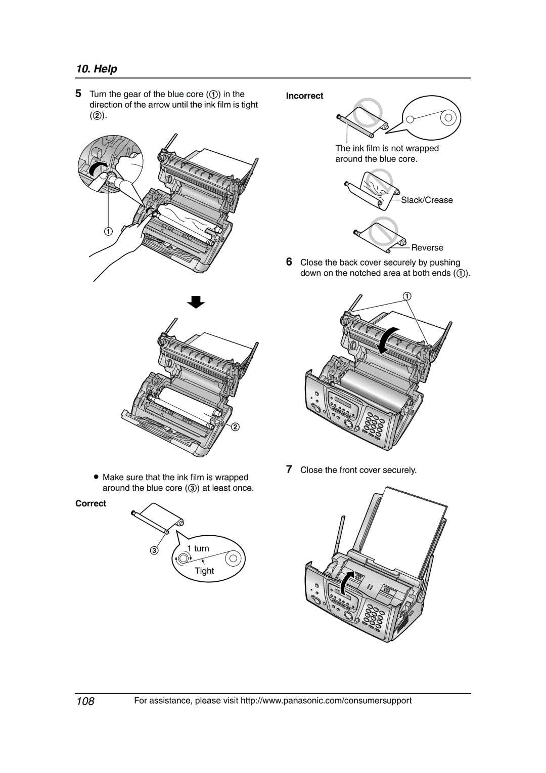 Panasonic KX-FG6550 operating instructions Correct 