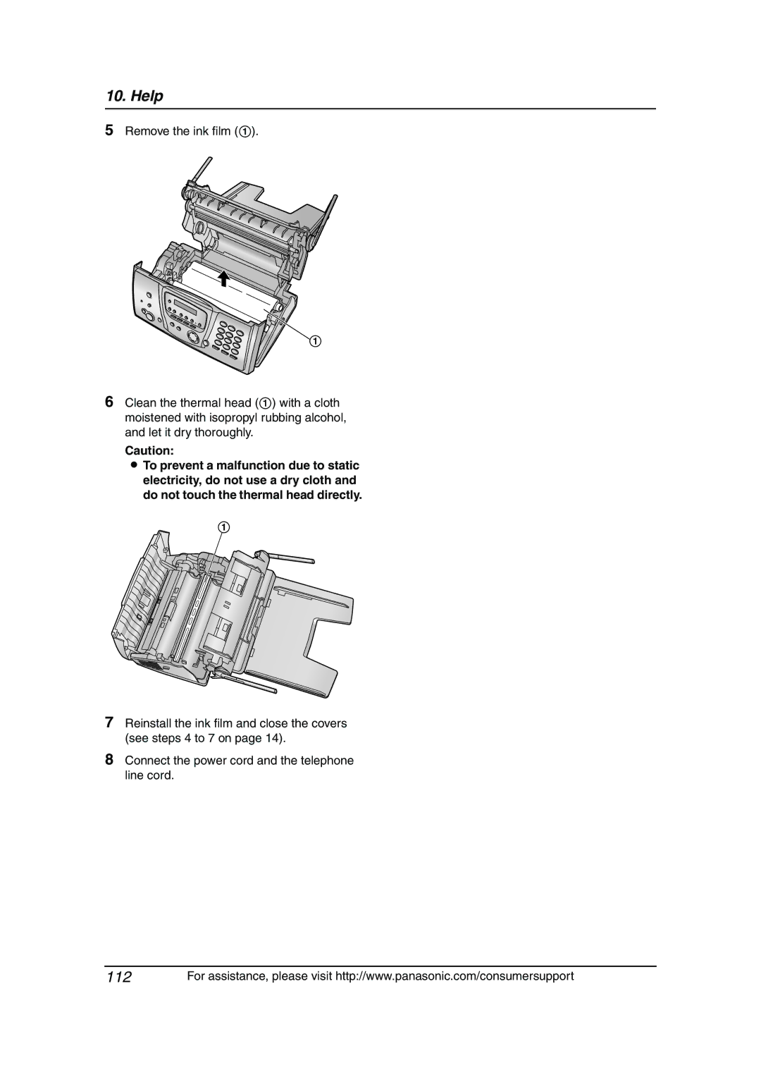 Panasonic KX-FG6550 operating instructions Help 